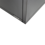 Meuble de rangement noir pour 120 vinyles