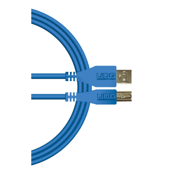 Câble UDG USB 2.0 A-B BleuDroit 1m