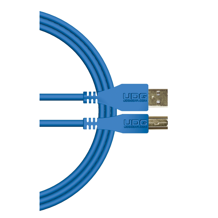 cable udg usb 2.0 a-b rouge droit 1m