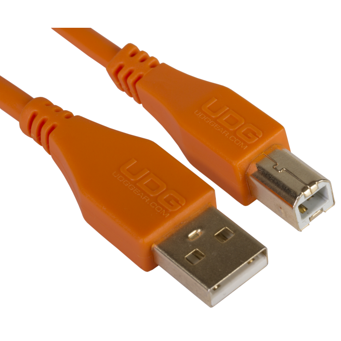 cable udg usb 2.0 a-b rouge droit 1m