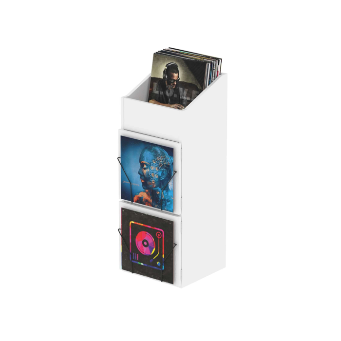 Casier de rangement 330 vinyles finition noir