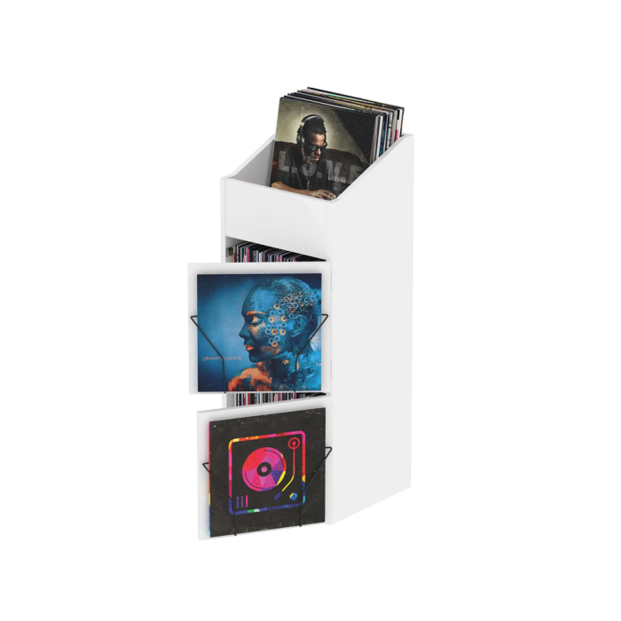 Casier de rangement 330 vinyles finition noir