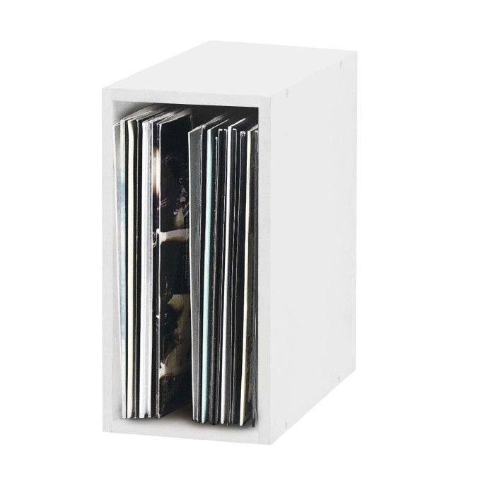 Casier Rangement 55 Vinyles Finition Noir