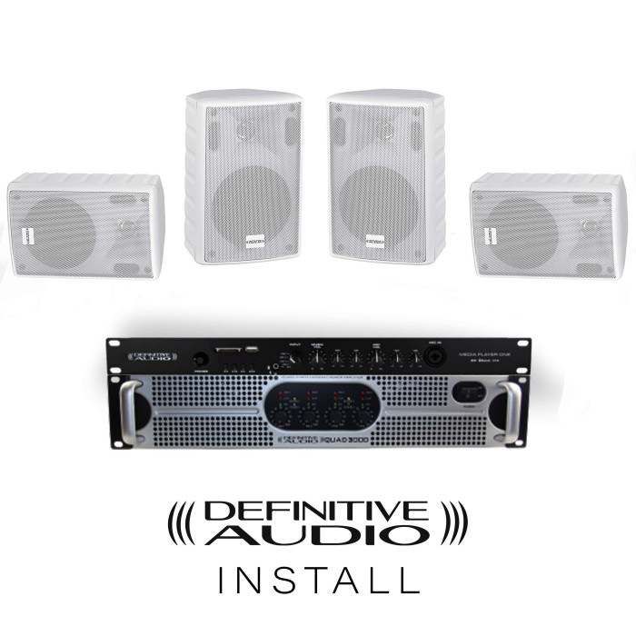 PACK INSTALL 4xNEF8 WH + 1xQUAD300D + 1xMEDIA PLAYER ONE