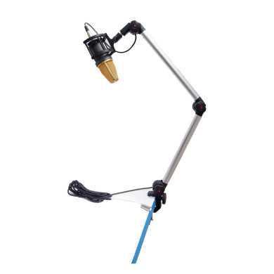 Pied de micro broadcast argent
