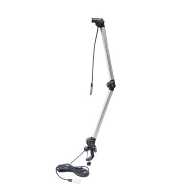 Pied de micro broadcast argent