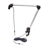 Pied de micro broadcast argent