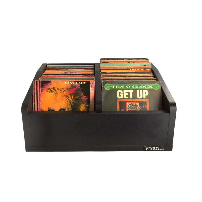 Meuble noir pour vinyles 45 tours