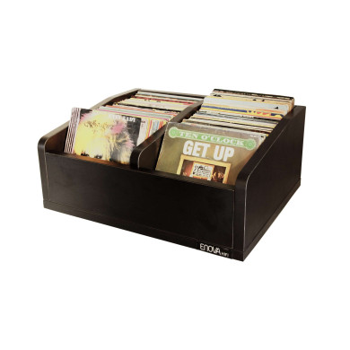 Meuble noir pour vinyles 45 tours