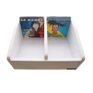 Meuble blanc pour vinyles 45 tours