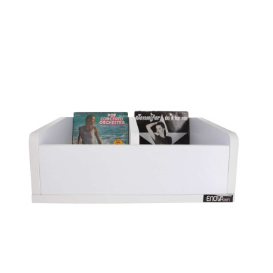 Meuble blanc pour vinyles 45 tours