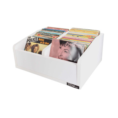 Meuble blanc pour vinyles 45 tours