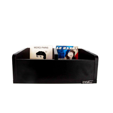 Meuble noir pour vinyles 45 tours