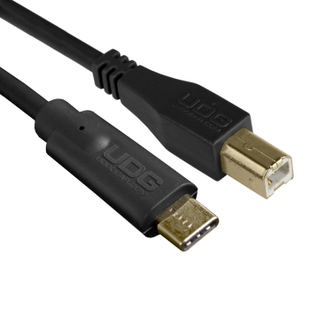 câble udg usb 2.0 c-b noir droit 1.5m