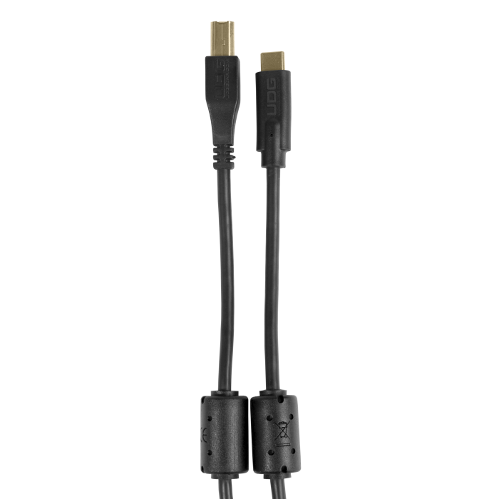 câble udg usb 2.0 c-b noir droit 1.5m