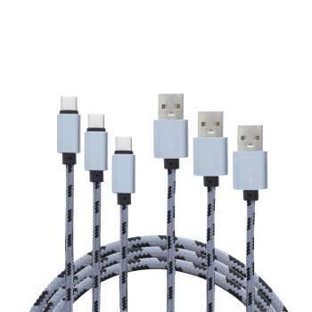 Pack de 3 Câbles USB A-USB C BL