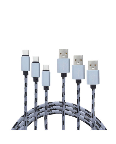 Pack de 3 Câbles USB A-USB C BL