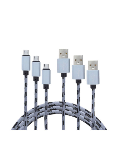 Pack de 3 Câbles USB / Micro USB BL