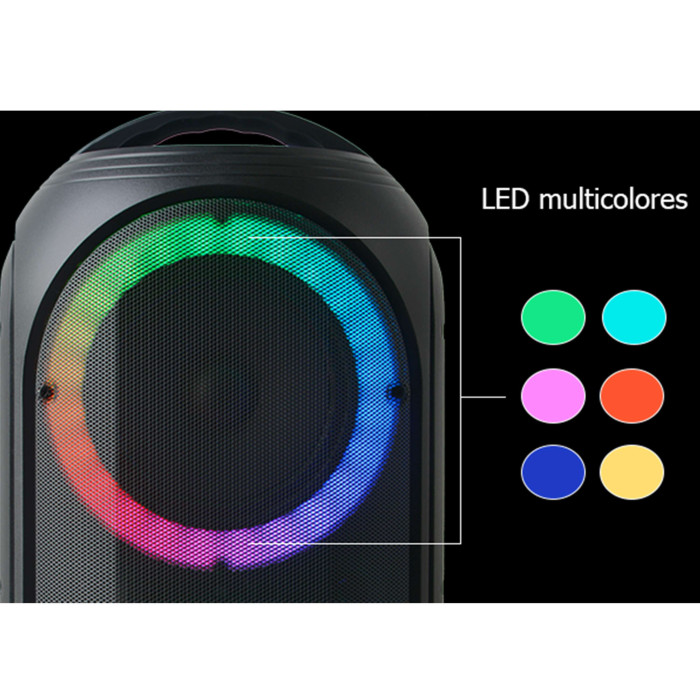 Sono portable à led