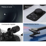Pack Platine vinyle hifi USB/Bluetooth - finition blanche