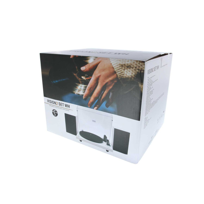 Pack Platine vinyle hifi USB/Bluetooth - finition blanche