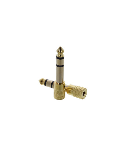 Adaptateur Casque Métal Plaque Or - Pack De 2
