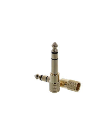 Adaptateur Casque A Vis Métal Plaque Or - Pack De 2
