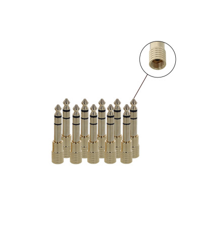 Adaptateur Casque A Vis Métal Plaque Or - Pack De 10