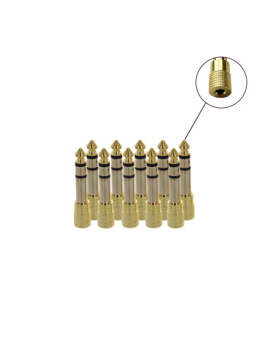 Adaptateur Casque Métal Plaque Or - Pack De 10