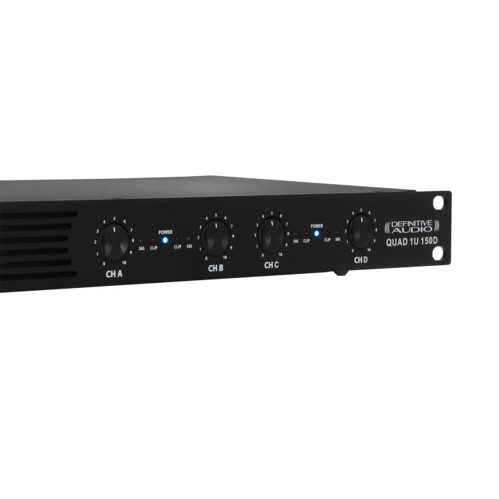 Amplificateur 1U 4x150W RMS sous 4 ohms