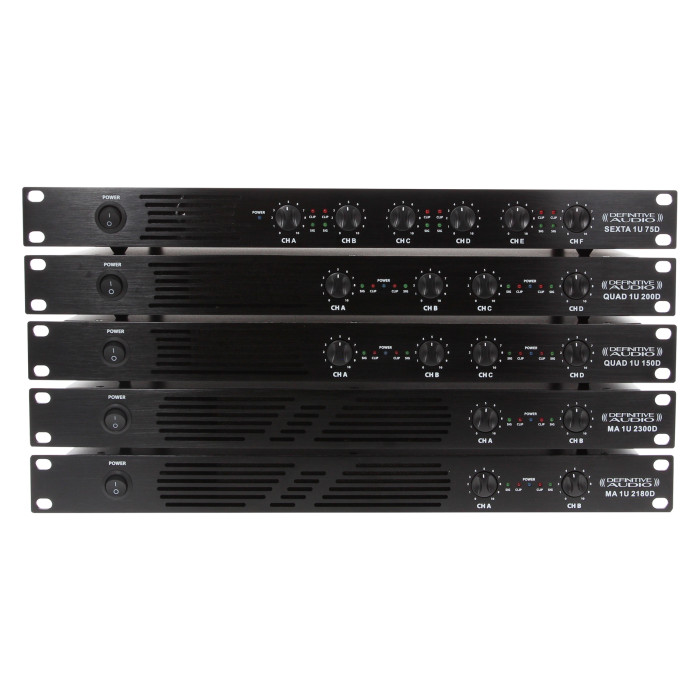 Amplificateur 1U 2x180W RMS sous 4 ohms