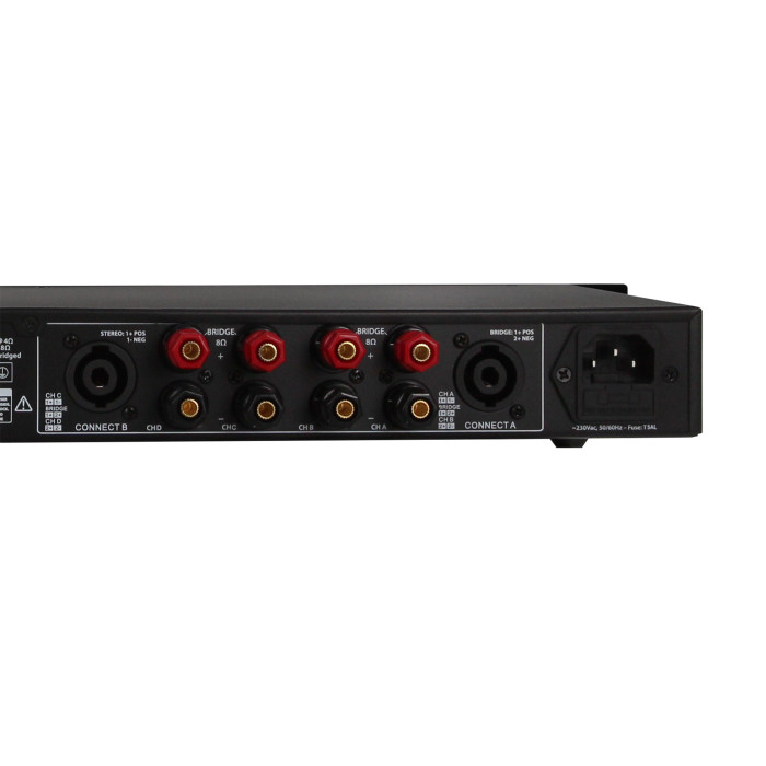 Amplificateur 1U 4x200W RMS sous 4 ohms