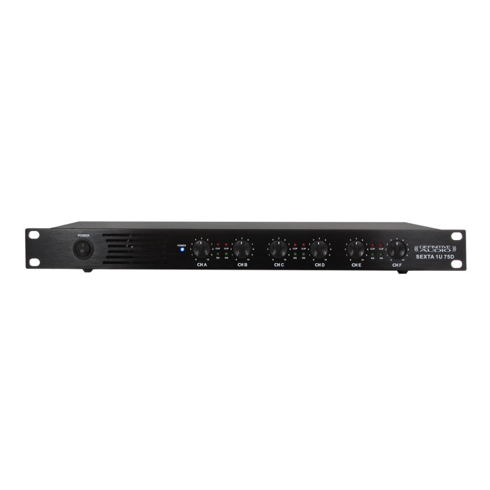 Amplificateur 1U 6x75W RMS sous 4 ohms