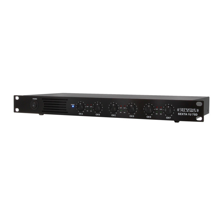 Amplificateur 1U 6x75W RMS sous 4 ohms