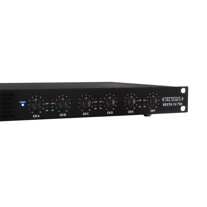 Amplificateur 1U 6x75W RMS sous 4 ohms