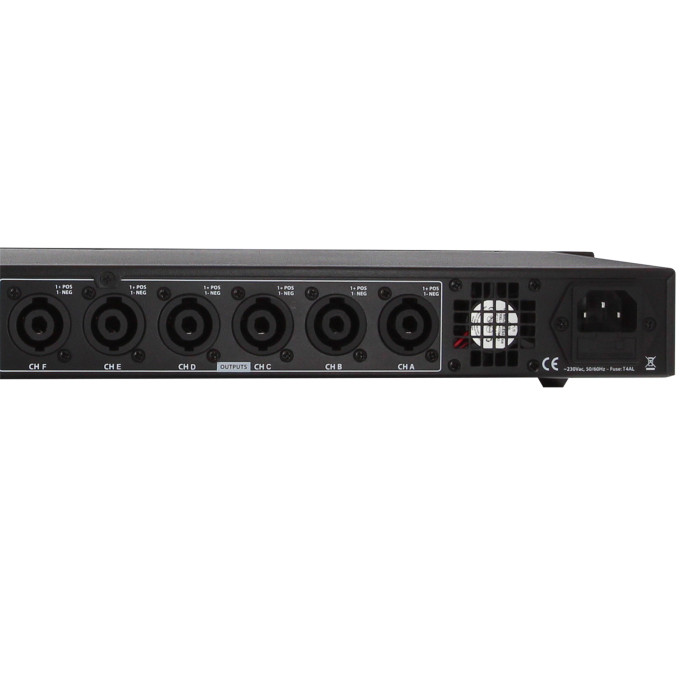 Amplificateur 1U 6x75W RMS sous 4 ohms