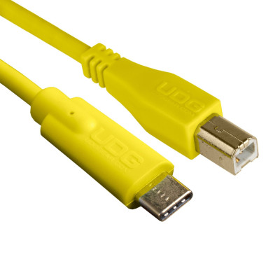 Câble UDG USB 2.0 C-B Jaune Droit 1.5m