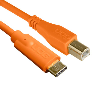 Câble UDG USB 2.0 C-B Orange Droit 1.5m
