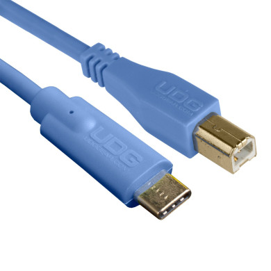 Câble UDG USB 2.0 C-B Bleu Droit 1.5m
