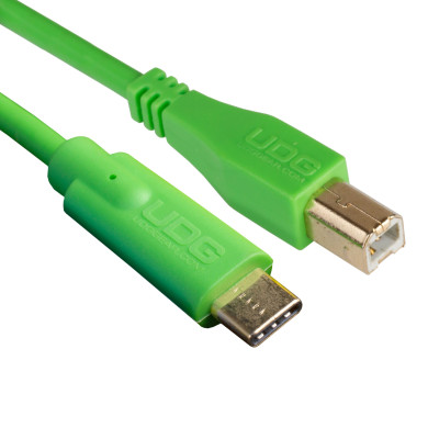 Câble UDG USB 2.0 C-B Vert Droit 1.5m