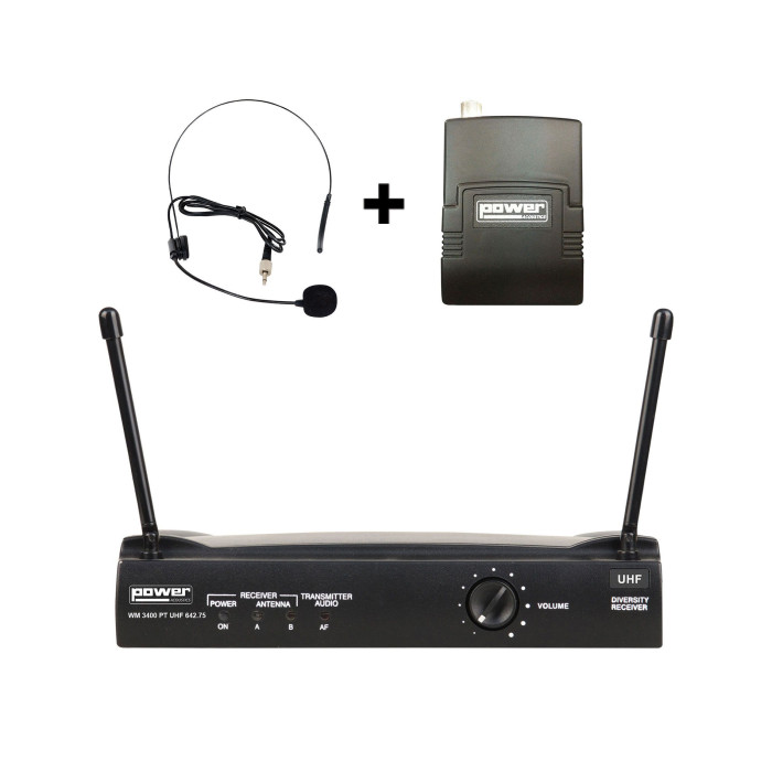 Simple micro Serre-tête + Emetteur de Poche PT UHF – Freq 642.75 Mhz