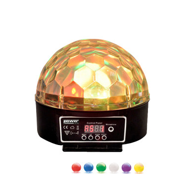 Demie Sphère à Led 6x3W RGBWAP - Finition Noir