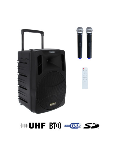 Sono Portable MP3/SD/USB/Bluetooth + 2 Micros Main UHF