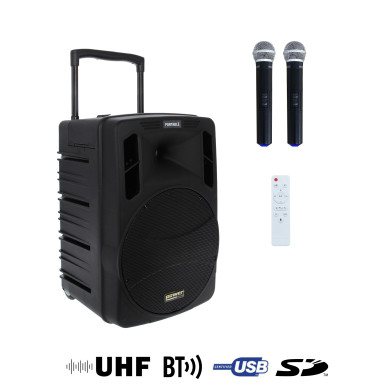 Sono Portable MP3/SD/USB/Bluetooth + 2 Micros Main UHF