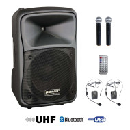 Sono Portable MP3+USB+2 Micros main UHF+2 Serres-tête