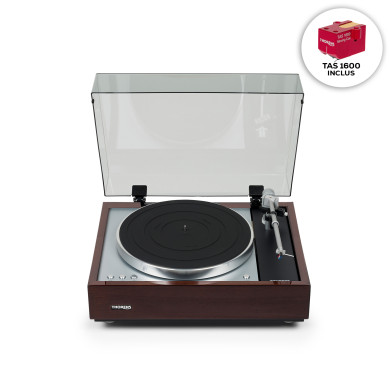 Platine Vinyle Entrainement Par Courroie + Cellule - Finition Noyer