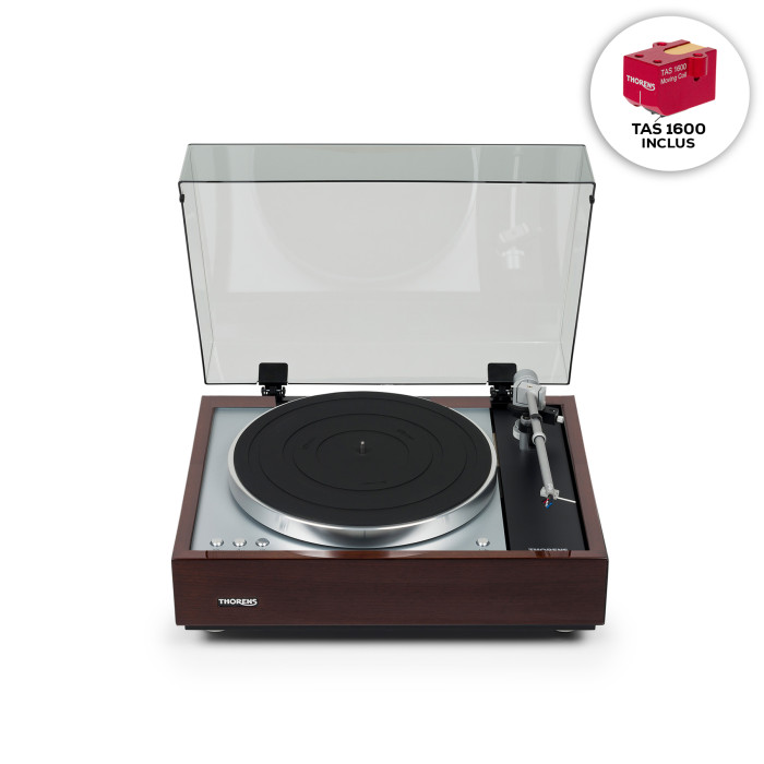 Platine Vinyle Entrainement Par Courroie + Cellule - Finition Noyer