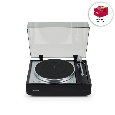 Platine Vinyle Entrainement Par Courroie + Cellule - Finition Noir