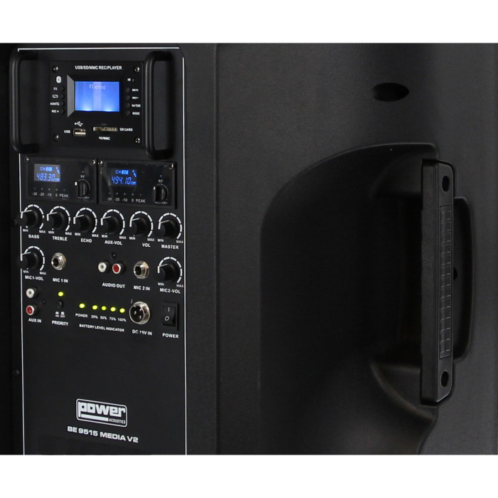 Portable Lecteur SD/USB/Bluetooth + 2 Micros Main UHF