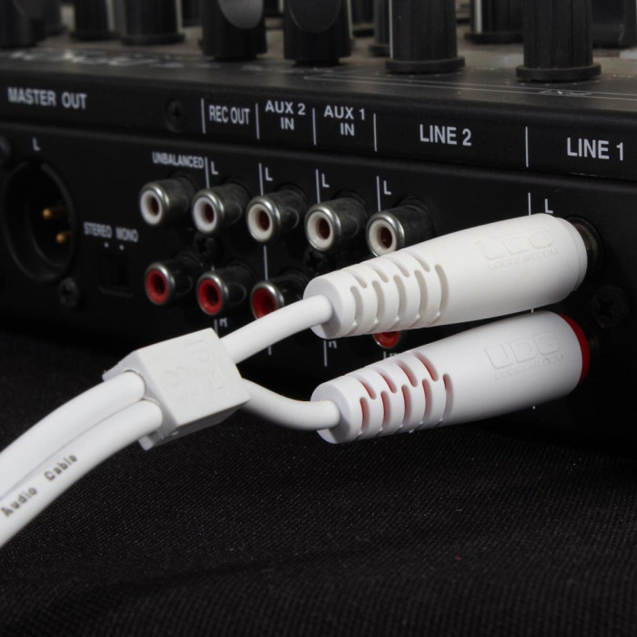 Cable UDG RCA-RCA Blanc Droit 3m